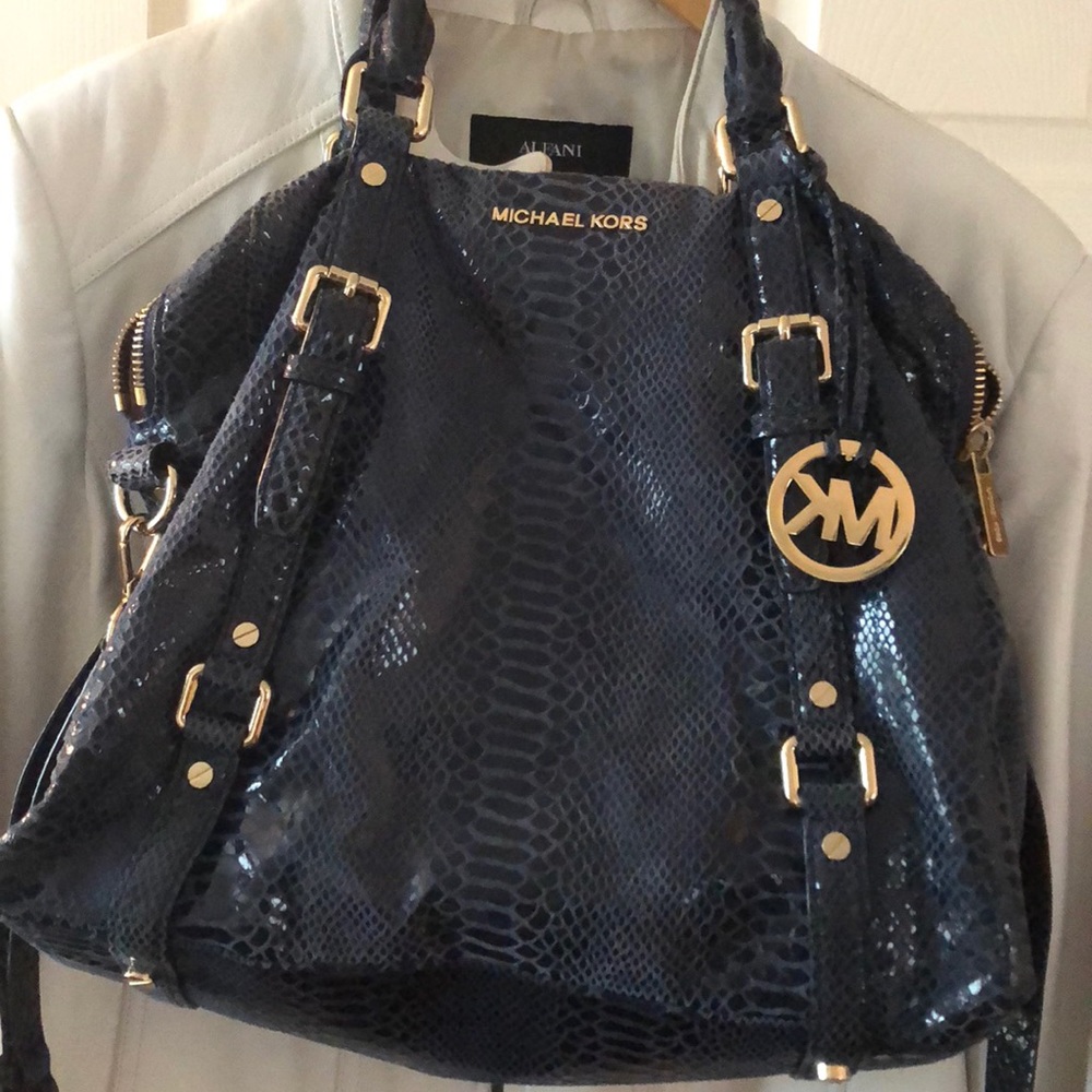 BLUE PYTHON MICHEAL KORS BAG